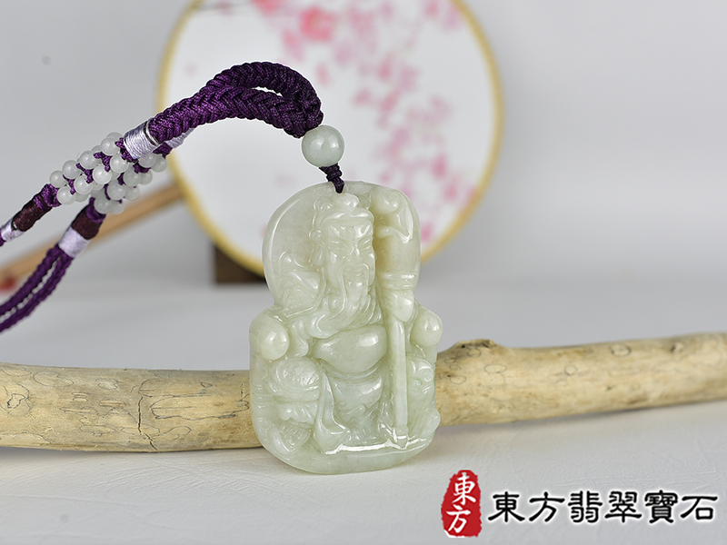 翡翠關公項鍊玉珮(關聖帝君:關公牌A貨翡翠關公玉珮、緬甸玉關公玉墜)。關公,KG685。客製化訂做各種翡翠關公吊墜玉珮項鍊。★附A貨翡翠雙證書 2.jpg