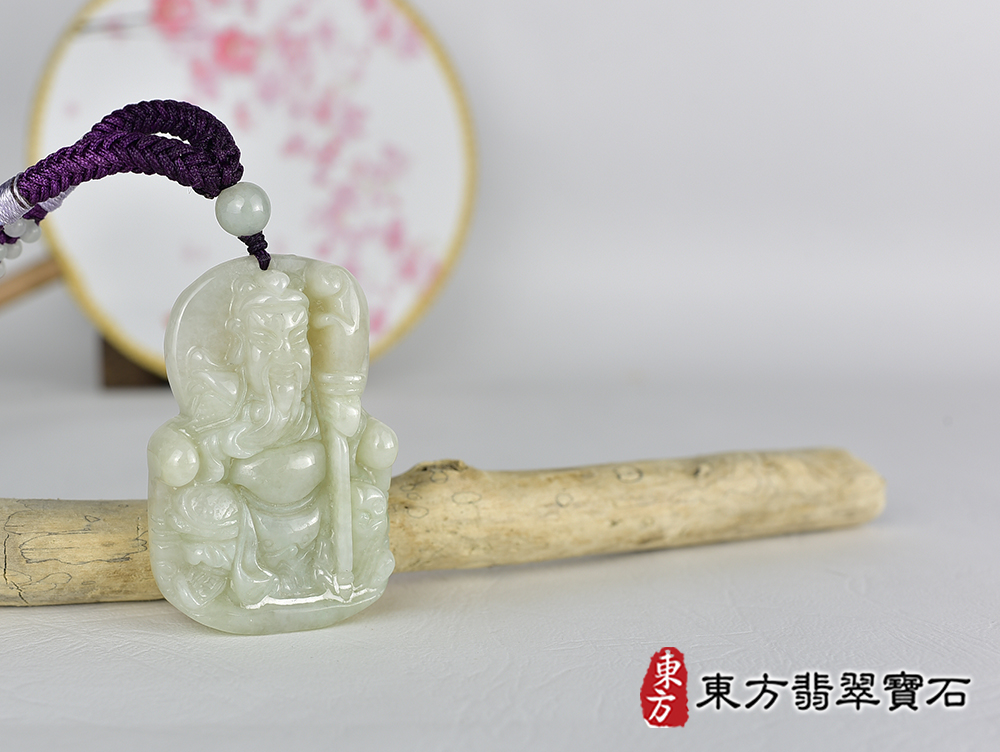 翡翠關公項鍊玉珮(關聖帝君:關公牌A貨翡翠關公玉珮、緬甸玉關公玉墜)。關公,KG685。客製化訂做各種翡翠關公吊墜玉珮項鍊。★附A貨翡翠雙證書 4.jpg