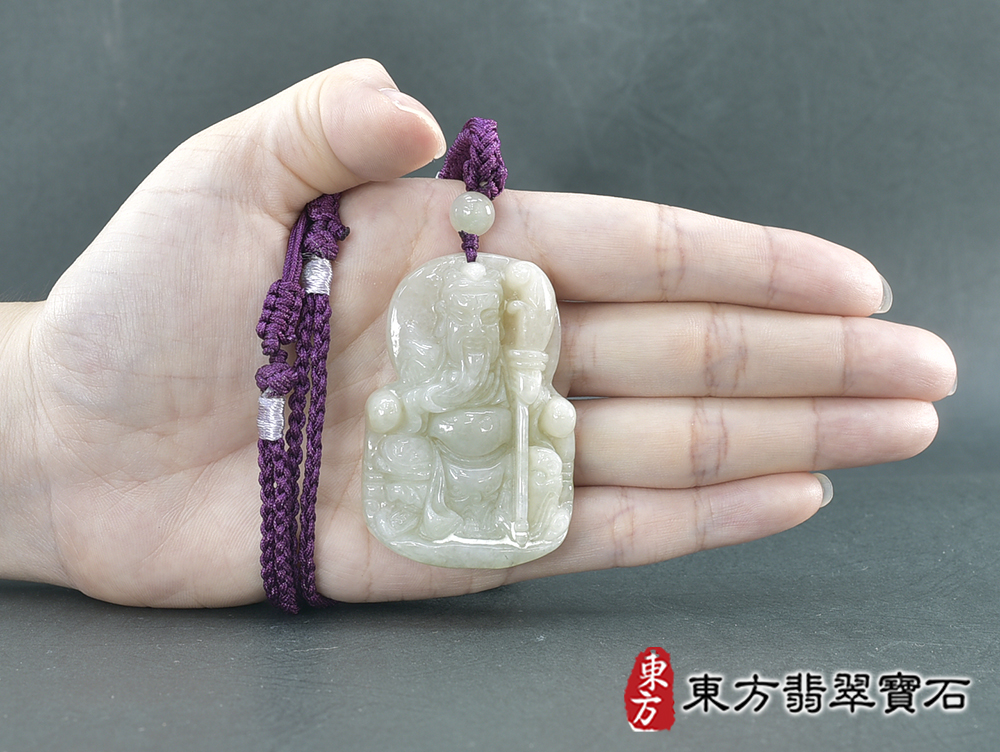 翡翠關公項鍊玉珮(關聖帝君:關公牌A貨翡翠關公玉珮、緬甸玉關公玉墜)。關公,KG685。客製化訂做各種翡翠關公吊墜玉珮項鍊。★附A貨翡翠雙證書 5.jpg