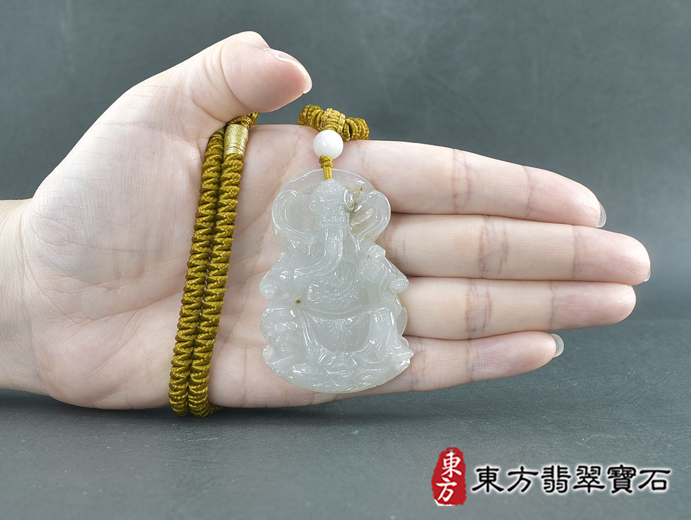 翡翠關公項鍊玉珮(關聖帝君:關公牌A貨翡翠關公玉珮、緬甸玉關公玉墜)。關公,KG686。客製化訂做各種翡翠關公吊墜玉珮項鍊。★附A貨翡翠雙證書 5.jpg