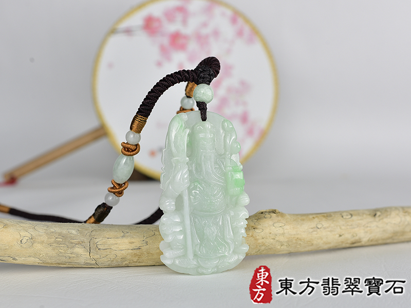 翡翠關公項鍊玉珮(關聖帝君:關公牌A貨翡翠關公玉珮、緬甸玉關公玉墜)。關公,KG688。客製化訂做各種翡翠關公吊墜玉珮項鍊。★附A貨翡翠雙證書 2.jpg