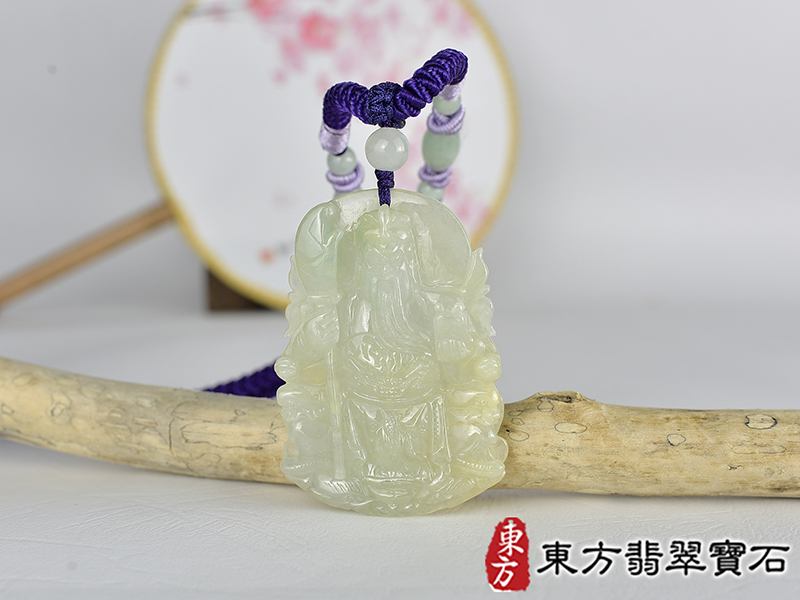 翡翠關公項鍊玉珮(關聖帝君:關公牌A貨翡翠關公玉珮、緬甸玉關公玉墜)。關公,KG689。客製化訂做各種翡翠關公吊墜玉珮項鍊。★附A貨翡翠雙證書 0.jpg
