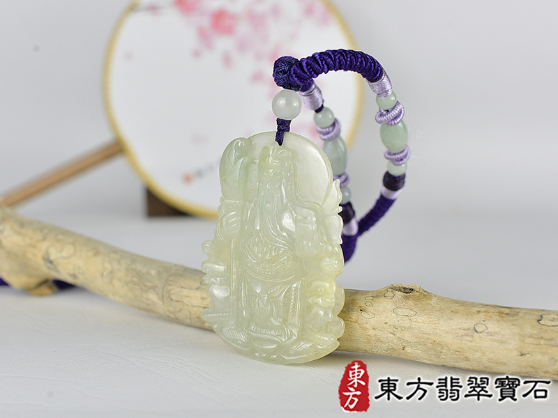 翡翠關公項鍊玉珮(關聖帝君:關公牌A貨翡翠關公玉珮、緬甸玉關公玉墜)。關公,KG689。客製化訂做各種翡翠關公吊墜玉珮項鍊。★附A貨翡翠雙證書 1.jpg