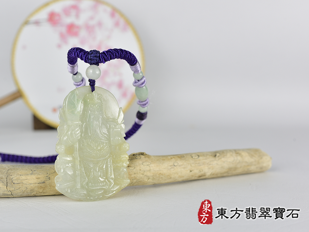 翡翠關公項鍊玉珮(關聖帝君:關公牌A貨翡翠關公玉珮、緬甸玉關公玉墜)。關公,KG689。客製化訂做各種翡翠關公吊墜玉珮項鍊。★附A貨翡翠雙證書 4.jpg