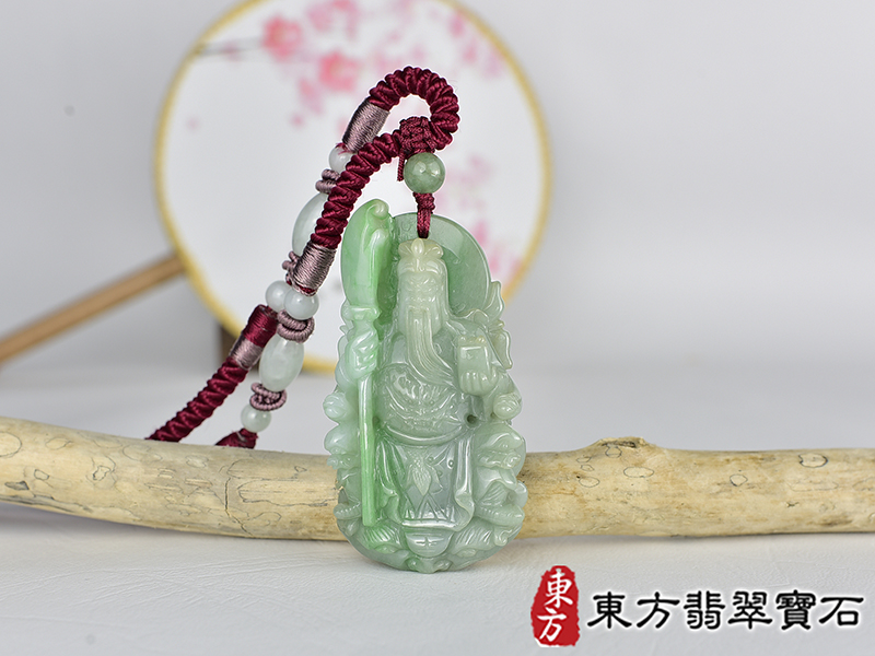 翡翠關公項鍊玉珮(關聖帝君:關公牌A貨翡翠關公玉珮、緬甸玉關公玉墜)。關公,KG690。客製化訂做各種翡翠關公吊墜玉珮項鍊。★附A貨翡翠雙證書 0.jpg