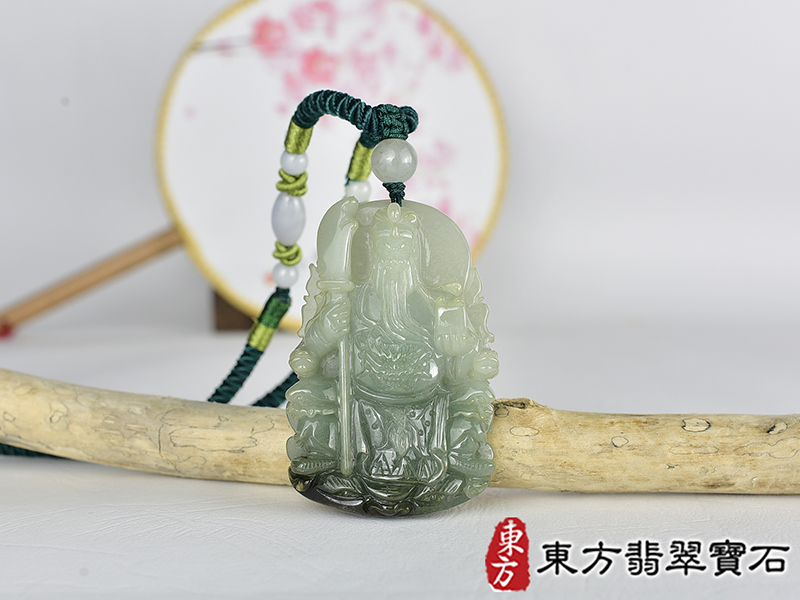 翡翠關公項鍊玉珮(關聖帝君:關公牌A貨翡翠關公玉珮、緬甸玉關公玉墜)。關公,KG691。客製化訂做各種翡翠關公吊墜玉珮項鍊。★附A貨翡翠雙證書 0.jpg