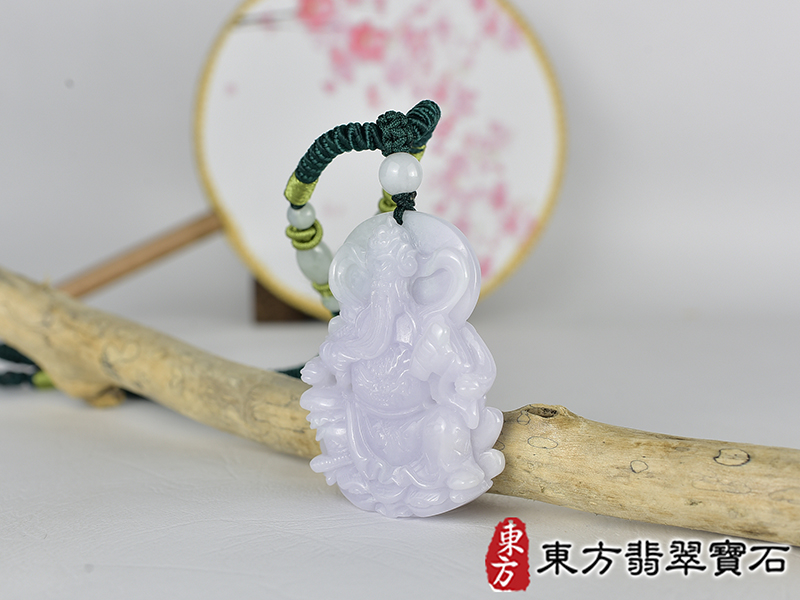 翡翠關公項鍊玉珮(關聖帝君:關公牌A貨翡翠關公玉珮、緬甸玉關公玉墜)。關公,KG694。客製化訂做各種翡翠關公吊墜玉珮項鍊。★附A貨翡翠雙證書 1.jpg