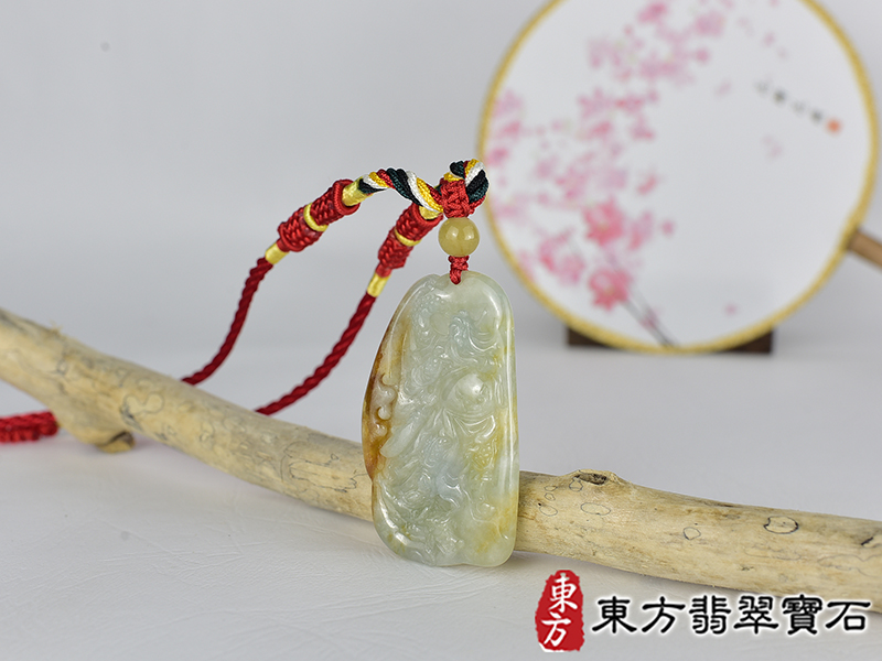 翡翠關公項鍊玉珮(關聖帝君:關公牌A貨翡翠關公玉珮、緬甸玉關公玉墜)。關公,KG740。客製化訂做各種翡翠關公吊墜玉珮項鍊。★附A貨翡翠雙證書 1.jpg