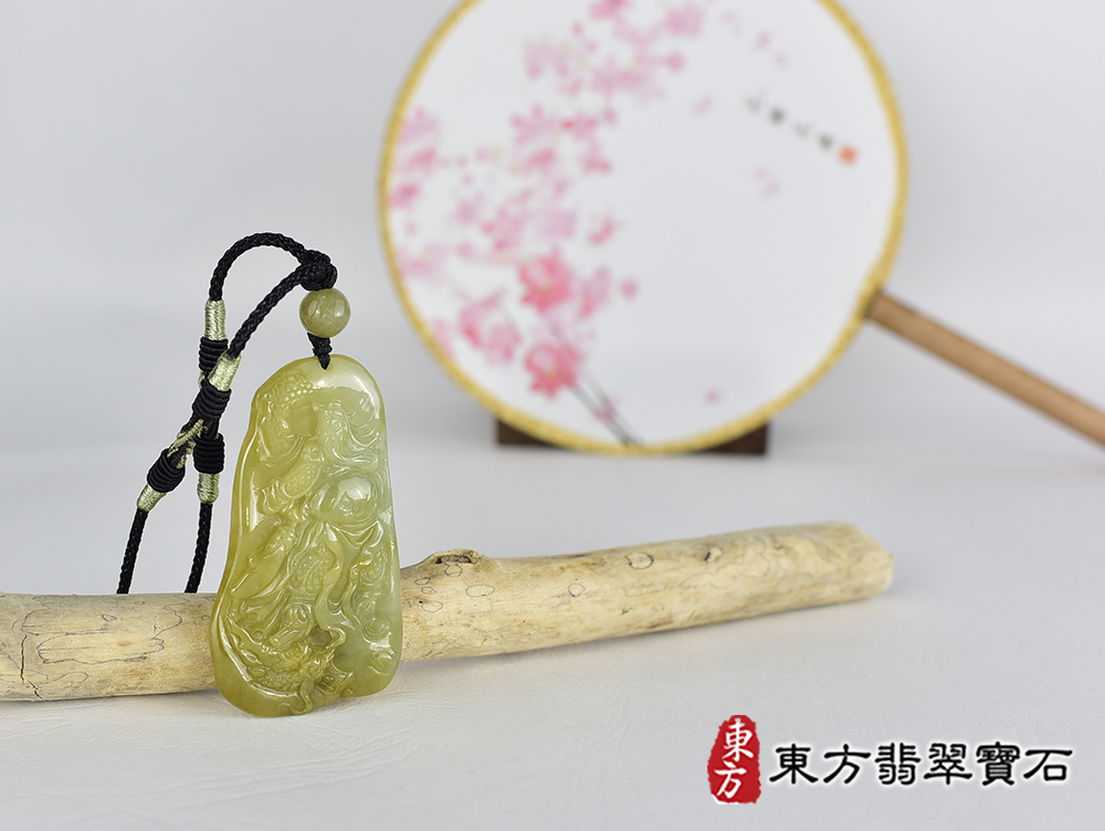 翡翠關公項鍊玉珮(關聖帝君:關公牌A貨翡翠關公玉珮、緬甸玉關公玉墜)。關公,KG741。客製化訂做各種翡翠關公吊墜玉珮項鍊。★附A貨翡翠雙證書 4.jpg