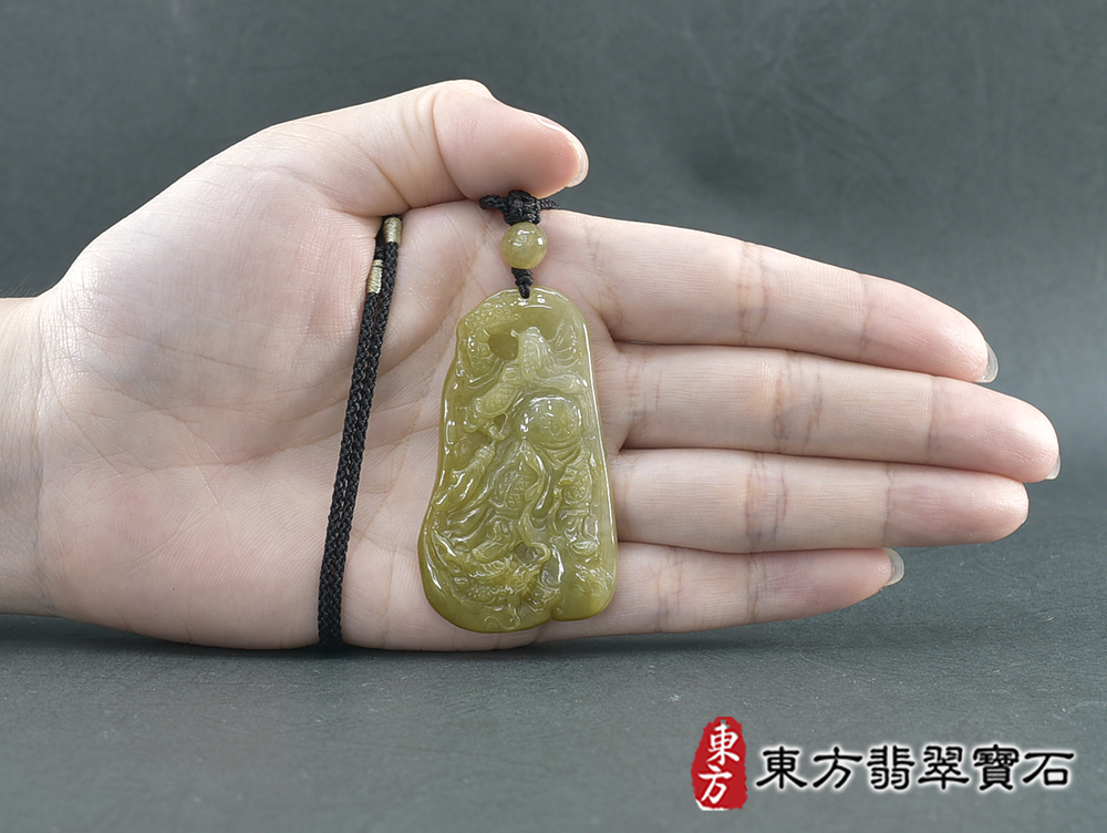 翡翠關公項鍊玉珮(關聖帝君:關公牌A貨翡翠關公玉珮、緬甸玉關公玉墜)。關公,KG741。客製化訂做各種翡翠關公吊墜玉珮項鍊。★附A貨翡翠雙證書 5.jpg