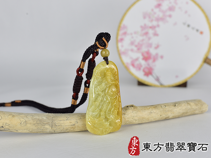 翡翠關公項鍊玉珮(關聖帝君:關公牌A貨翡翠關公玉珮、緬甸玉關公玉墜)。關公,KG742。客製化訂做各種翡翠關公吊墜玉珮項鍊。★附A貨翡翠雙證書 2.jpg