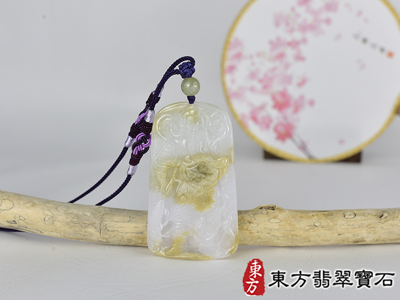 翡翠關公項鍊玉珮(關聖帝君:關公牌A貨翡翠關公玉珮、緬甸玉關公玉墜)。關公,KG745。客製化訂做各種翡翠關公吊墜玉珮項鍊。★附A貨翡翠雙證書 0.jpg