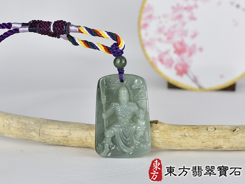 翡翠關公項鍊玉珮(關聖帝君:關公牌A貨翡翠關公玉珮、緬甸玉關公玉墜)。關公,KG753。客製化訂做各種翡翠關公吊墜玉珮項鍊。★附A貨翡翠雙證書 0.jpg