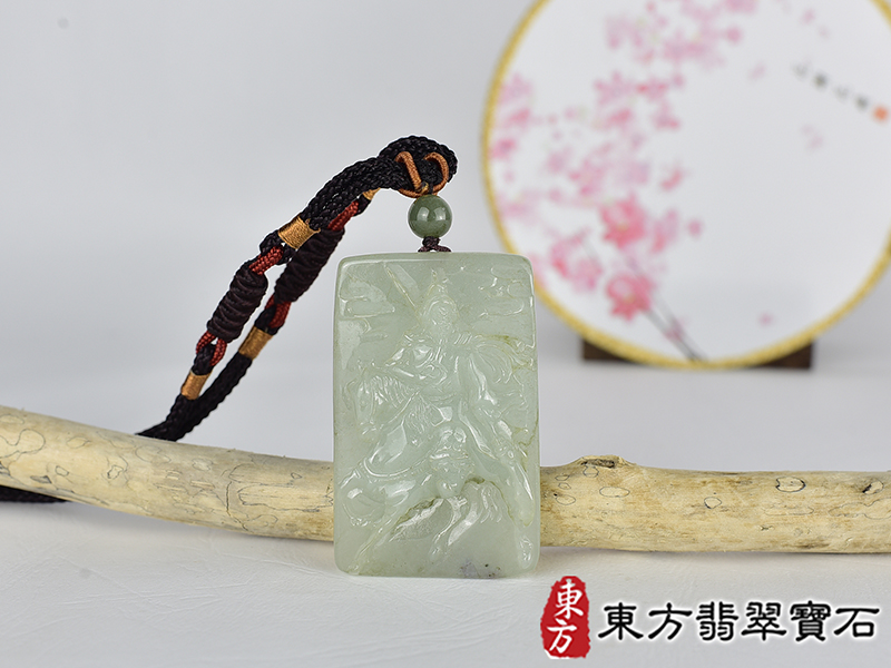 翡翠關公項鍊玉珮(關聖帝君:關公牌A貨翡翠關公玉珮、緬甸玉關公玉墜)。關公,KG755。客製化訂做各種翡翠關公吊墜玉珮項鍊。★附A貨翡翠雙證書 0.jpg