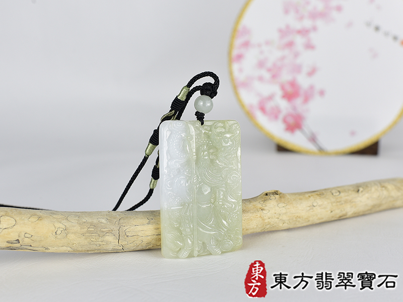 翡翠關公項鍊玉珮(關聖帝君:關公牌A貨翡翠關公玉珮、緬甸玉關公玉墜)。關公,KG762。客製化訂做各種翡翠關公吊墜玉珮項鍊。★附A貨翡翠雙證書 2.jpg