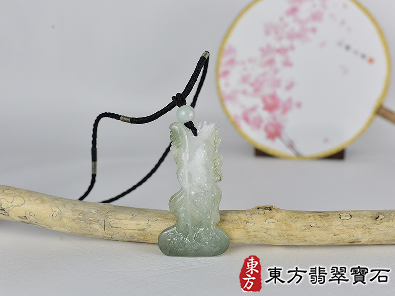 翡翠關公項鍊玉珮(關聖帝君:關公牌A貨翡翠關公玉珮、緬甸玉關公玉墜)。關公,KG767。客製化訂做各種翡翠關公吊墜玉珮項鍊。★附A貨翡翠雙證書 0.jpg