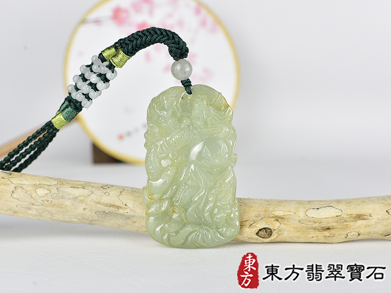 翡翠關公項鍊玉珮(關聖帝君:關公牌A貨翡翠關公玉珮、緬甸玉關公玉墜)。關公,KG768。客製化訂做各種翡翠關公吊墜玉珮項鍊。★附A貨翡翠雙證書 0.jpg