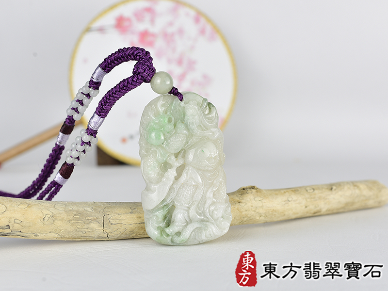 翡翠關公項鍊玉珮(關聖帝君:關公牌A貨翡翠關公玉珮、緬甸玉關公玉墜)。關公,KG769。客製化訂做各種翡翠關公吊墜玉珮項鍊。★附A貨翡翠雙證書 2.jpg