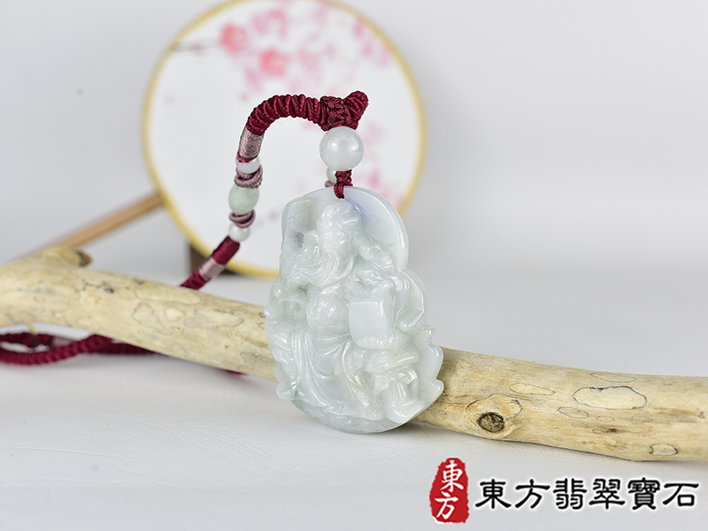 翡翠關公項鍊玉珮(關聖帝君:關公牌A貨翡翠關公玉珮、緬甸玉關公玉墜)。關公,KG773。客製化訂做各種翡翠關公吊墜玉珮項鍊。★附A貨翡翠雙證書 2.jpg