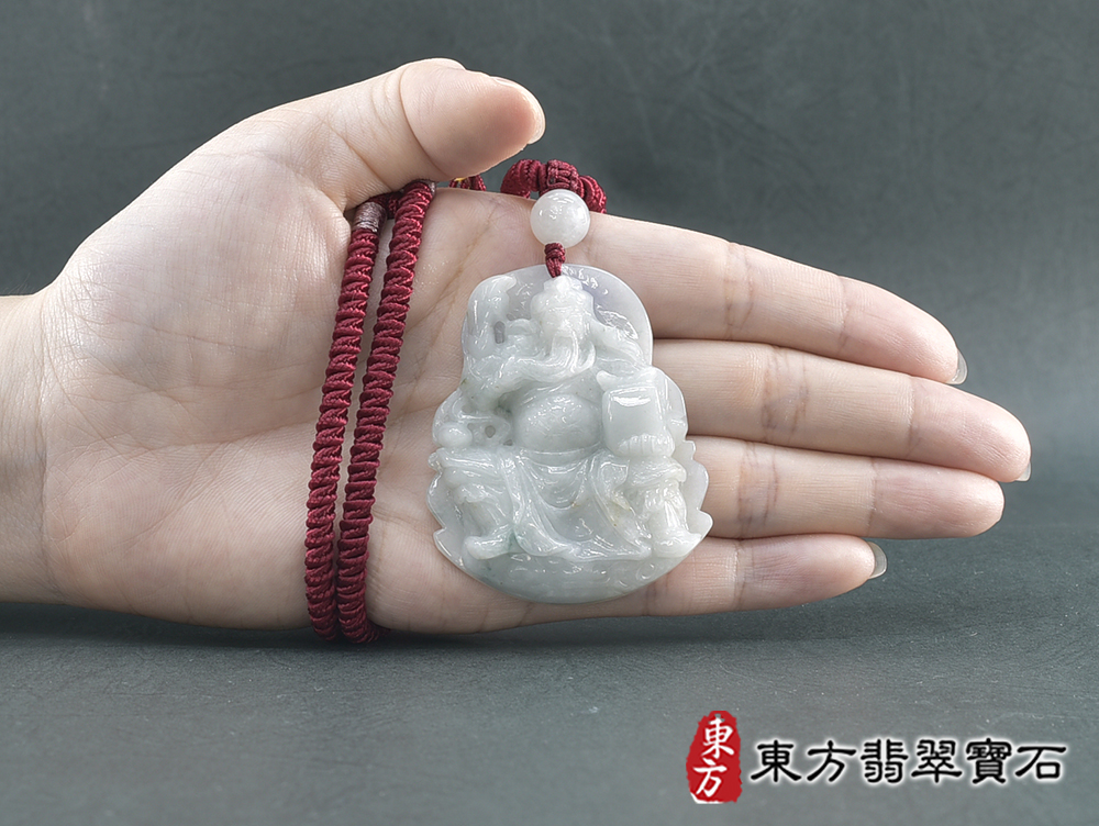 翡翠關公項鍊玉珮(關聖帝君:關公牌A貨翡翠關公玉珮、緬甸玉關公玉墜)。關公,KG773。客製化訂做各種翡翠關公吊墜玉珮項鍊。★附A貨翡翠雙證書 5.jpg