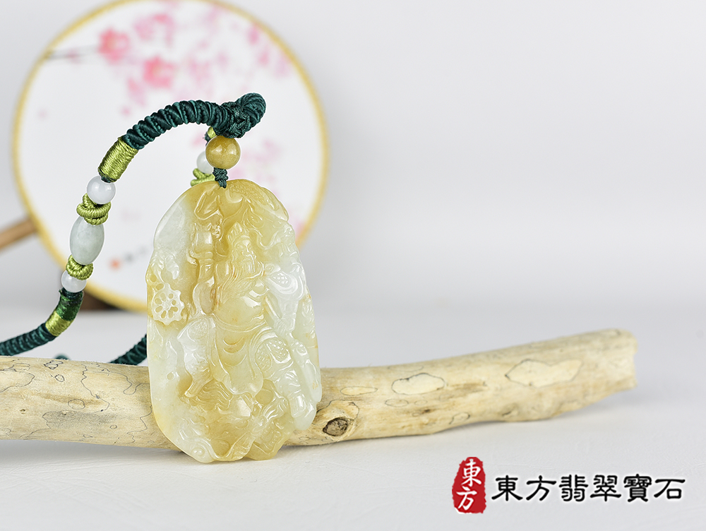 翡翠關公項鍊玉珮(關聖帝君:關公牌A貨翡翠關公玉珮、緬甸玉關公玉墜)。關公,KG780。客製化訂做各種翡翠關公吊墜玉珮項鍊。★附A貨翡翠雙證書 4.jpg