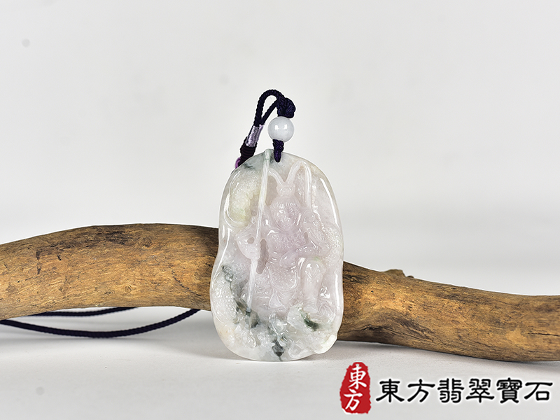翡翠齊天大聖項鍊玉珮(齊天大聖:齊天大聖牌A貨翡翠齊天大聖玉珮、緬甸玉齊天大聖玉墜)。淡綠色糯種齊天大聖,KN256。客製化訂做各種翡翠齊天大聖吊墜玉珮項鍊。★附A貨翡翠雙證書 0.jpg