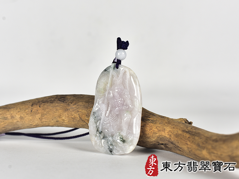 翡翠齊天大聖項鍊玉珮(齊天大聖:齊天大聖牌A貨翡翠齊天大聖玉珮、緬甸玉齊天大聖玉墜)。淡綠色糯種齊天大聖,KN256。客製化訂做各種翡翠齊天大聖吊墜玉珮項鍊。★附A貨翡翠雙證書 1.jpg