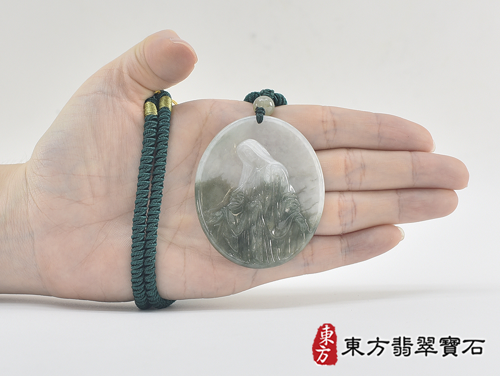 翡翠耶穌基督項鍊玉珮(耶穌基督:耶穌基督牌翡翠耶穌基督玉珮、緬甸玉耶穌基督玉墜)。耶穌基督,KN287。客製化訂做各種翡翠耶穌基督吊墜玉珮項鍊。★附A貨翡翠雙證書 5.jpg