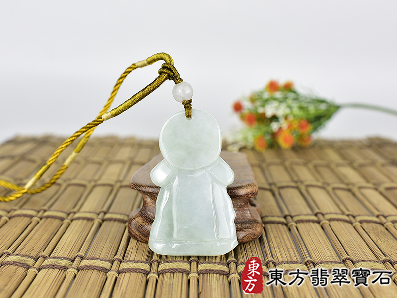 翡翠媽祖項鍊玉珮(天上聖母:媽祖牌A貨翡翠媽祖玉珮、緬甸玉媽祖玉墜)。綠色糯種媽祖,MD264。客製化訂做各種翡翠媽祖吊墜玉珮項鍊。★附A貨翡翠雙證書 3.jpg