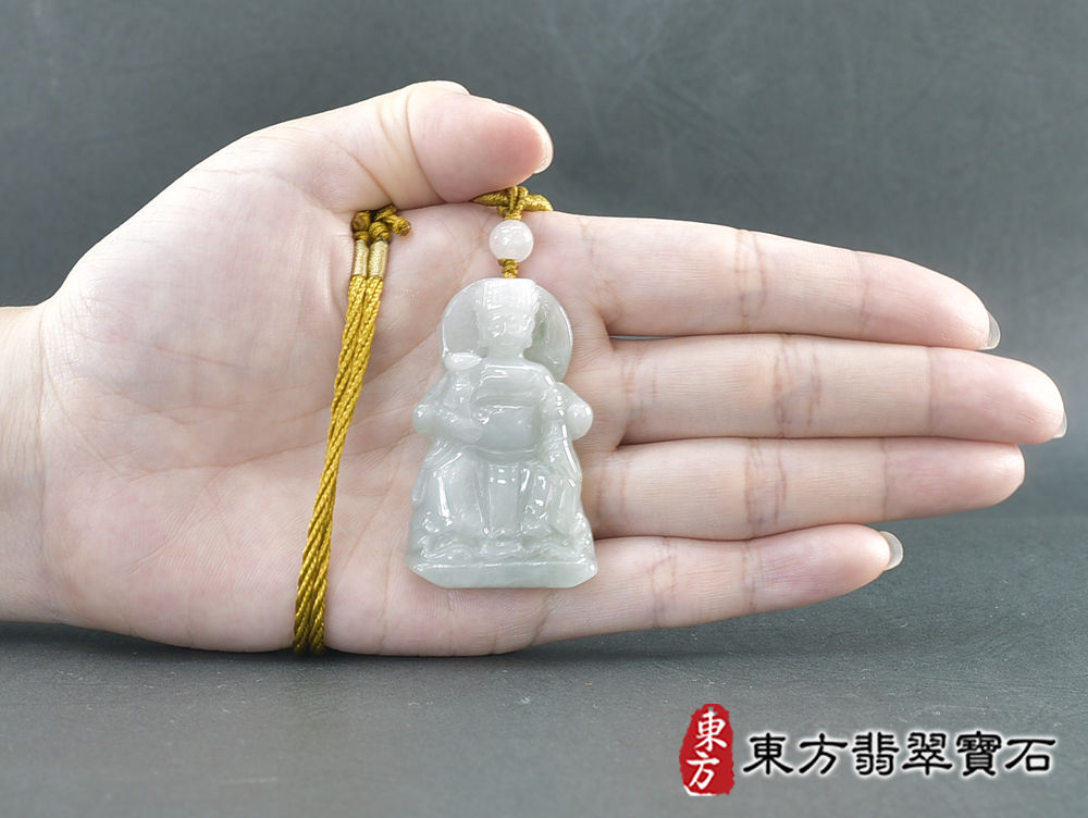 翡翠媽祖項鍊玉珮(天上聖母:媽祖牌A貨翡翠媽祖玉珮、緬甸玉媽祖玉墜)。綠色糯種媽祖,MD264。客製化訂做各種翡翠媽祖吊墜玉珮項鍊。★附A貨翡翠雙證書 5.jpg
