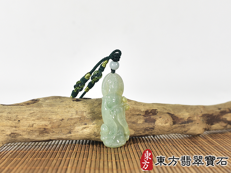 翡翠媽祖項鍊玉珮(天上聖母:媽祖牌A貨翡翠媽祖玉珮、緬甸玉媽祖玉墜)。綠色糯種媽祖,MD315。客製化訂做各種翡翠媽祖吊墜玉珮項鍊。★附A貨翡翠雙證書 2.jpg