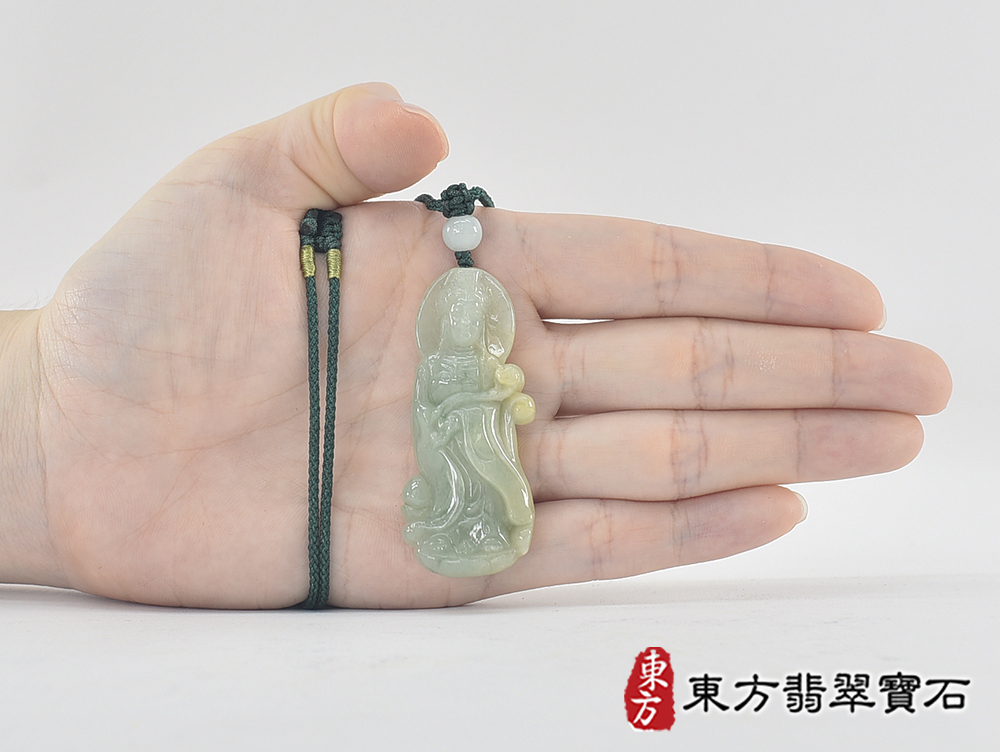翡翠媽祖項鍊玉珮(天上聖母:媽祖牌A貨翡翠媽祖玉珮、緬甸玉媽祖玉墜)。綠色糯種媽祖,MD315。客製化訂做各種翡翠媽祖吊墜玉珮項鍊。★附A貨翡翠雙證書 5.jpg