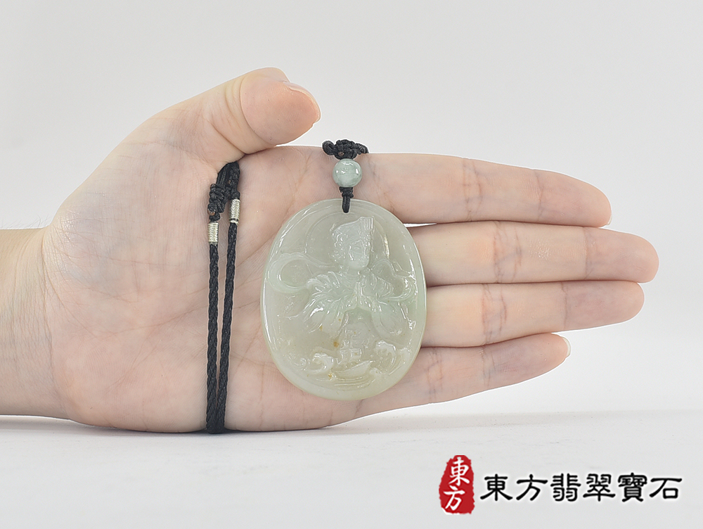 翡翠媽祖項鍊玉珮(天上聖母:媽祖牌A貨翡翠媽祖玉珮、緬甸玉媽祖玉墜)。綠色糯種媽祖,MD316。客製化訂做各種翡翠媽祖吊墜玉珮項鍊。★附A貨翡翠雙證書 5.jpg