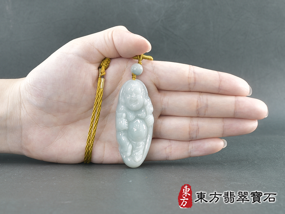 翡翠彌勒佛項鍊玉珮(彌勒佛:彌勒佛牌A貨翡翠彌勒佛玉珮、緬甸玉彌勒佛玉墜)。彌勒佛,ML373。客製化訂做各種翡翠彌勒佛吊墜玉珮項鍊。★附A貨翡翠雙證書 5.jpg