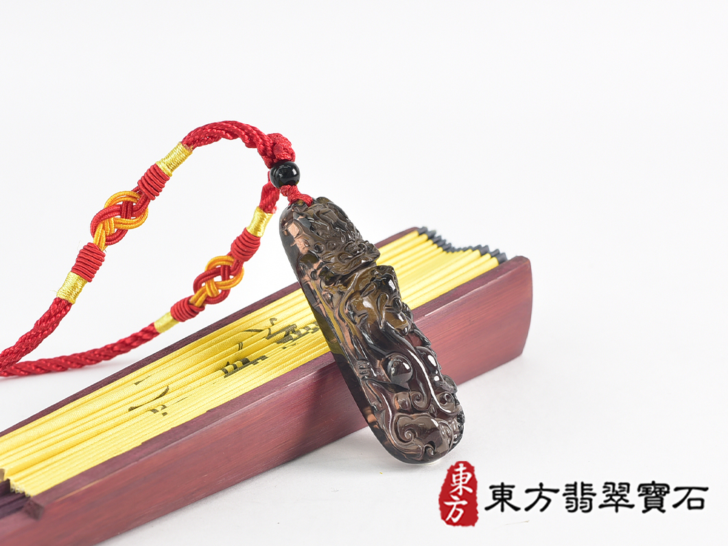 黑曜石貔貅項鍊玉珮(招財貔貅:貔貅牌黑曜石貔貅玉珮、黑曜石貔貅玉墜)。黑曜石貔貅,PF849。客製化訂做各種黑曜石貔貅吊墜玉珮項鍊。★東方翡翠寶石保證卡 1.jpg