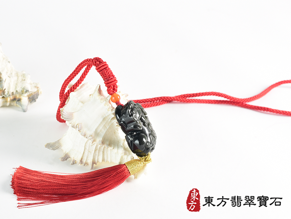 炫彩黑曜石貔貅項鍊玉珮(招財貔貅:貔貅牌黑曜石貔貅玉珮、黑曜石貔貅玉墜)。黑曜石貔貅,PF864。客製化訂做各種黑曜石貔貅吊墜玉珮項鍊。★東方翡翠寶石保證卡 5.jpg