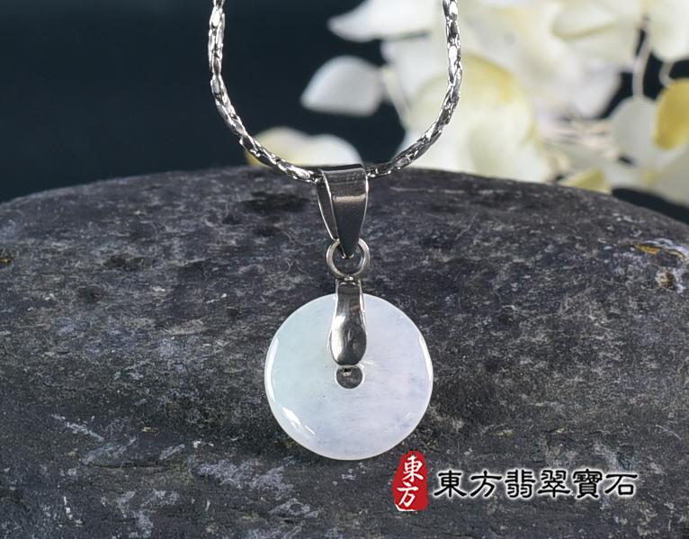 翡翠平安扣項鍊玉珮(平安富貴:平安扣牌A貨翡翠平安扣玉珮、緬甸玉平安扣玉墜)。糯豆種平安扣,PN599。客製化訂做各種翡翠平安扣吊墜玉珮項鍊。★附A貨翡翠雙證書 0.jpg