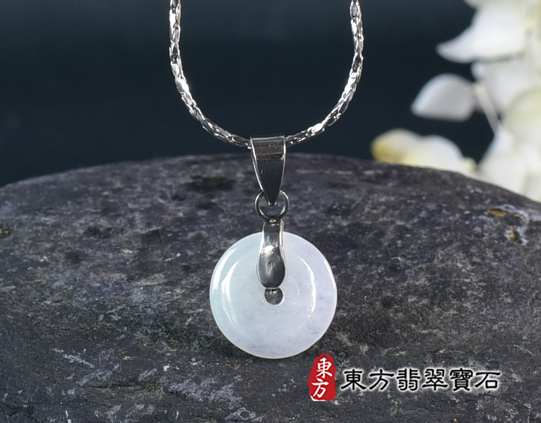 翡翠平安扣項鍊玉珮(平安富貴:平安扣牌A貨翡翠平安扣玉珮、緬甸玉平安扣玉墜)。糯豆種平安扣,PN599。客製化訂做各種翡翠平安扣吊墜玉珮項鍊。★附A貨翡翠雙證書 3.jpg