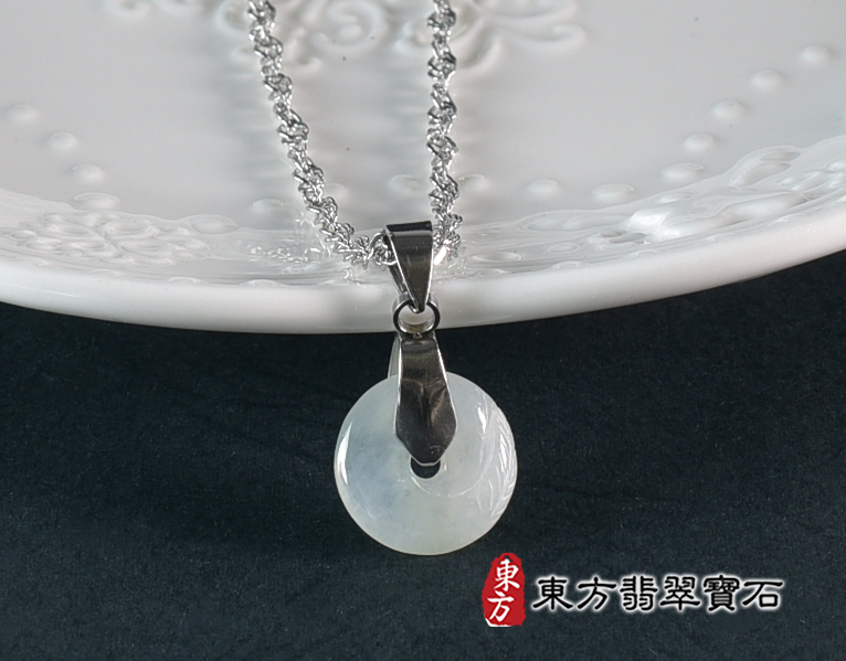 翡翠平安扣項鍊玉珮(平安富貴:平安扣牌A貨翡翠平安扣玉珮、緬甸玉平安扣玉墜)。糯豆種平安扣,PN607。客製化訂做各種翡翠平安扣吊墜玉珮項鍊。★附A貨翡翠雙證書 0.jpg