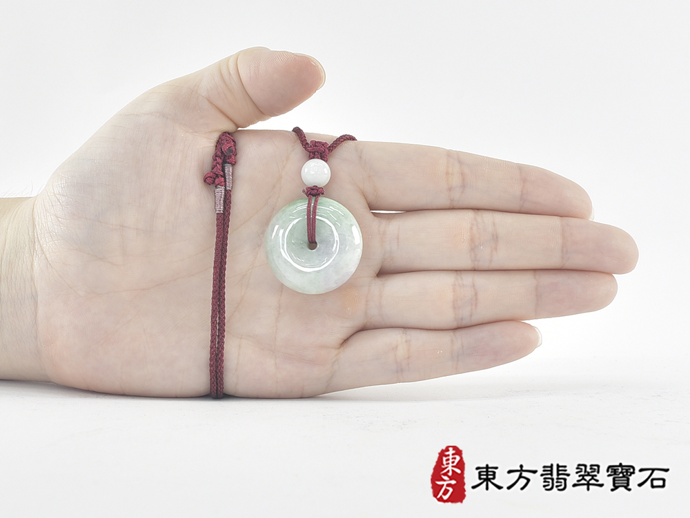 翡翠平安扣項鍊玉珮(平安富貴:平安扣牌A貨翡翠平安扣玉珮、緬甸玉平安扣玉墜)。糯豆種平安扣,PN642。客製化訂做各種翡翠平安扣吊墜玉珮項鍊。★附A貨翡翠雙證書 7.jpg