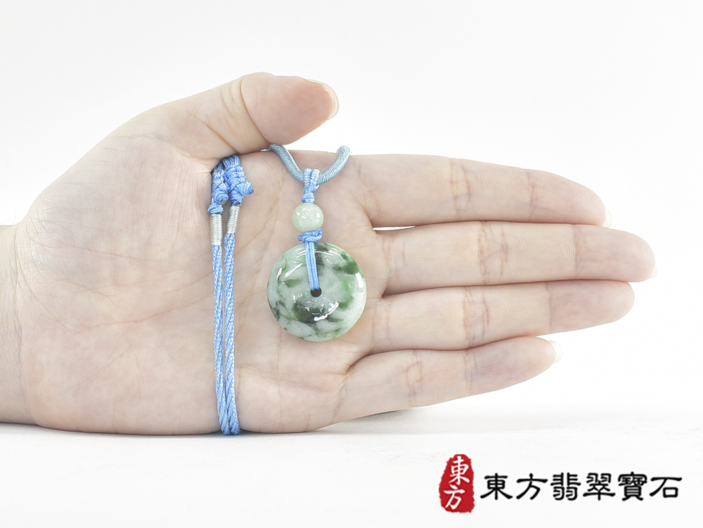 翡翠平安扣項鍊玉珮(平安富貴:平安扣牌A貨翡翠平安扣玉珮、緬甸玉平安扣玉墜)。糯豆種平安扣,PN671。客製化訂做各種翡翠平安扣吊墜玉珮項鍊。★附A貨翡翠雙證書 7.jpg