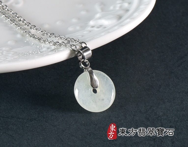 翡翠平安扣項鍊玉珮(平安富貴:平安扣牌A貨翡翠平安扣玉珮、緬甸玉平安扣玉墜)。糯豆種平安扣,PN691。客製化訂做各種翡翠平安扣吊墜玉珮項鍊。★附A貨翡翠雙證書 0.jpg