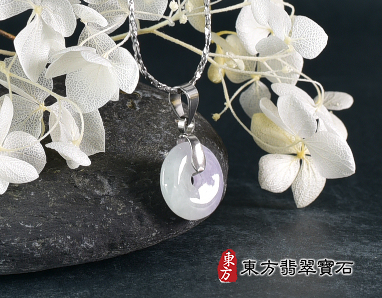 翡翠平安扣項鍊玉珮(平安富貴:平安扣牌A貨翡翠平安扣玉珮、緬甸玉平安扣玉墜)。糯豆種平安扣,PN732。客製化訂做各種翡翠平安扣吊墜玉珮項鍊。★附A貨翡翠雙證書 2.jpg