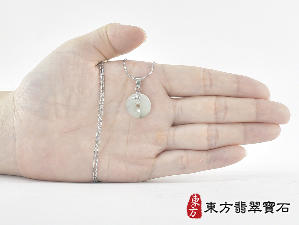 翡翠平安扣項鍊玉珮(平安富貴:平安扣牌A貨翡翠平安扣玉珮、緬甸玉平安扣玉墜)。糯豆種平安扣,PN733。客製化訂做各種翡翠平安扣吊墜玉珮項鍊。★附A貨翡翠雙證書 5.jpg