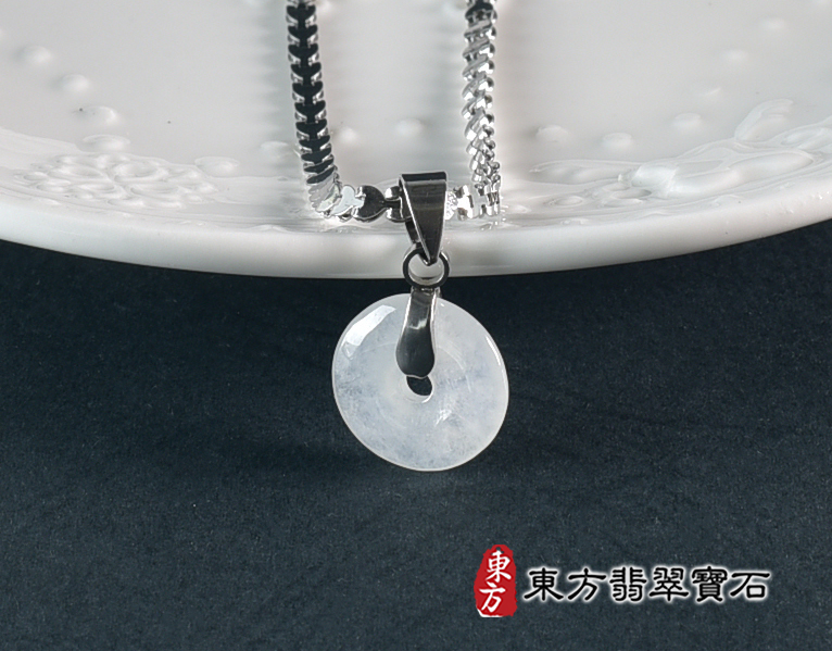 翡翠平安扣項鍊玉珮(平安富貴:平安扣牌A貨翡翠平安扣玉珮、緬甸玉平安扣玉墜)。糯豆種平安扣,PN737。客製化訂做各種翡翠平安扣吊墜玉珮項鍊。★附A貨翡翠雙證書 0.jpg