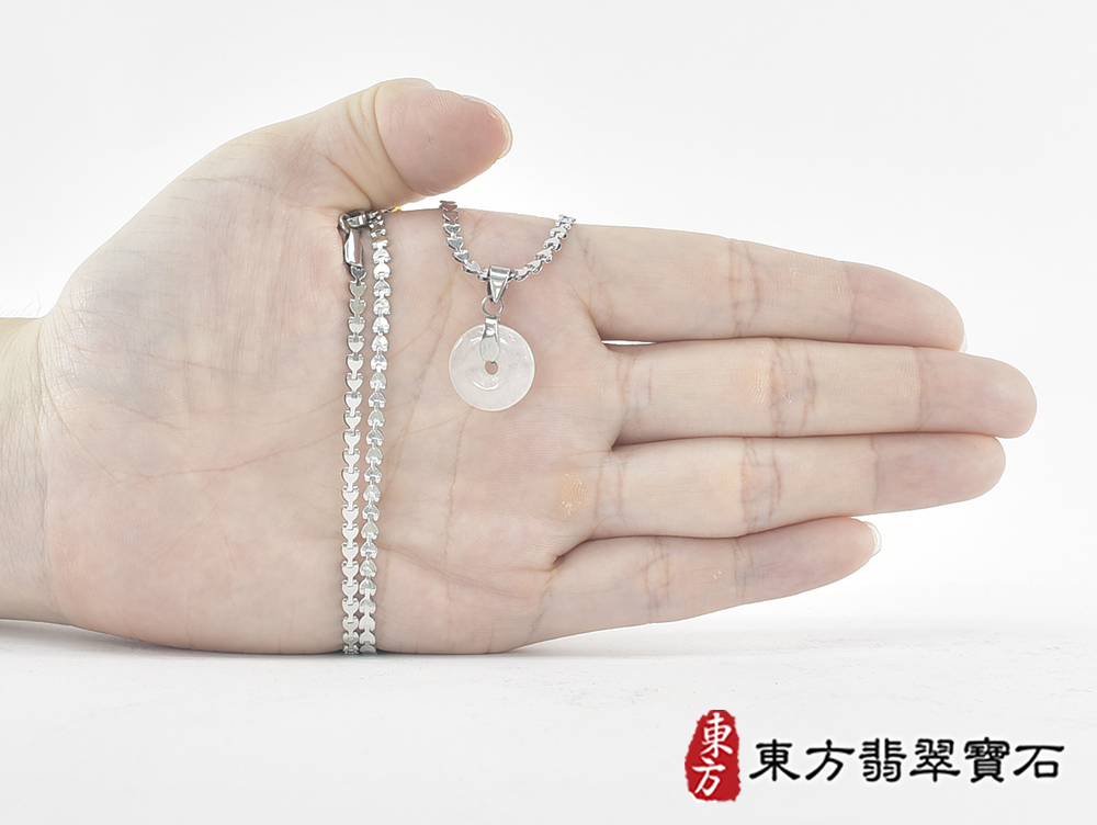 翡翠平安扣項鍊玉珮(平安富貴:平安扣牌A貨翡翠平安扣玉珮、緬甸玉平安扣玉墜)。糯豆種平安扣,PN737。客製化訂做各種翡翠平安扣吊墜玉珮項鍊。★附A貨翡翠雙證書 4.jpg