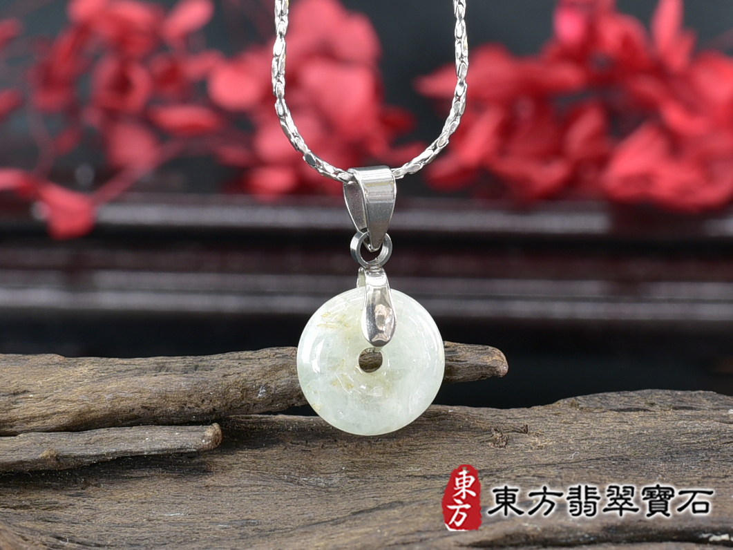 翡翠平安扣項鍊玉珮(平安富貴:平安扣牌A貨翡翠平安扣玉珮、緬甸玉平安扣玉墜)。糯豆種平安扣,PN761。客製化訂做各種翡翠平安扣吊墜玉珮項鍊。★附A貨翡翠雙證書 0.jpg