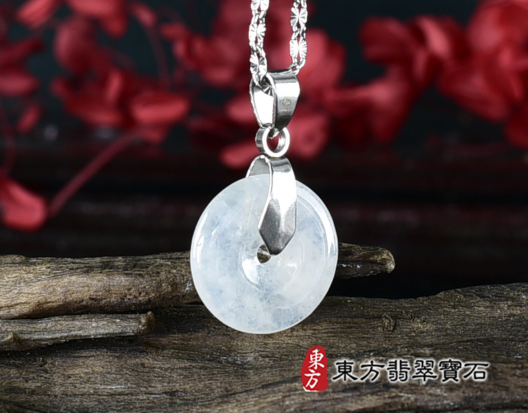 翡翠平安扣項鍊玉珮(平安富貴:平安扣牌A貨翡翠平安扣玉珮、緬甸玉平安扣玉墜)。糯豆種平安扣,PN771。客製化訂做各種翡翠平安扣吊墜玉珮項鍊。★附A貨翡翠雙證書 1.jpg