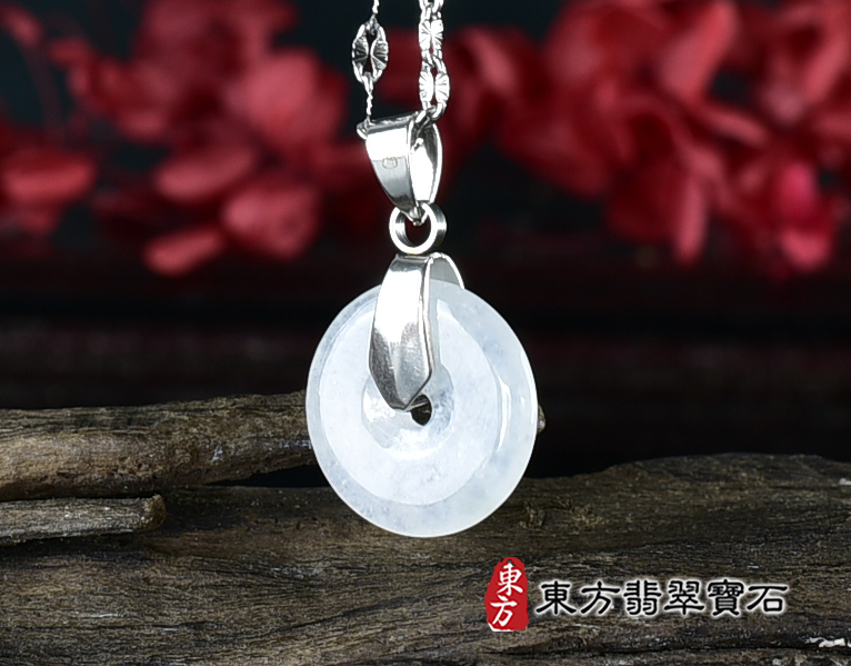 翡翠平安扣項鍊玉珮(平安富貴:平安扣牌A貨翡翠平安扣玉珮、緬甸玉平安扣玉墜)。糯豆種平安扣,PN771。客製化訂做各種翡翠平安扣吊墜玉珮項鍊。★附A貨翡翠雙證書 2.jpg