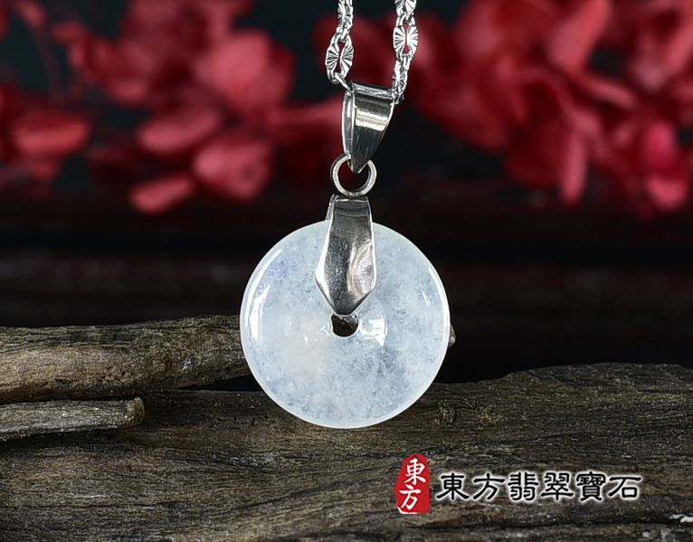 翡翠平安扣項鍊玉珮(平安富貴:平安扣牌A貨翡翠平安扣玉珮、緬甸玉平安扣玉墜)。糯豆種平安扣,PN771。客製化訂做各種翡翠平安扣吊墜玉珮項鍊。★附A貨翡翠雙證書 3.jpg